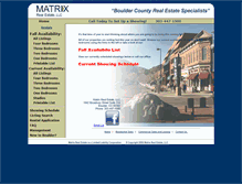 Tablet Screenshot of matrixrentals.com